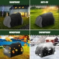 thumbnail image 3 of Waterproof Lawn Mower Cover, IC ICLOVER Riding Mower Cover Heavy Duty 420D Mildew Resistant UV Protection Tractor Covers Drawstring Universal Fits Decks up to 54" & Storage Bag - Black/Gray, 3 of 9