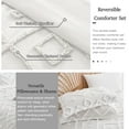 thumbnail image 5 of Davulos Tufted Comforter Set Queen Size 7 Piece Bed in a Bag White Shabby Chic Boho Comforter and Sheet Set, All Season Soft Microfiber Complete Bedding Set, 5 of 8