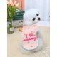 thumbnail image 1 of 1pc Valentine's Day Black & White Striped Cute Cartoon Printed Pet Dog Vest For Spring/Summer, Suitable For Small Dogs And Cats, 1 of 4