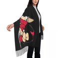 thumbnail image 4 of Bufandas largas de Mafalda para mujer, chal suave y cálido con borlas, envolturas de cómic Quino de dibujos animados de Argentina, invierno y otoño, 4 of 6
