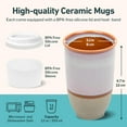 thumbnail image 3 of Travel Mug – Portable Coffee Tumbler – Unique to Go Mug – Microwave & Dishwasher Safe Purple Coffee Tumbler - Gifts for Women Men Him Her – 12oz – Horizon, 3 of 3