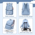 thumbnail image 6 of Inadays School Backpack, Large Capacity Bookbag for 15.6 Inch Laptop, Water-Resistant Cute Girlish Backpacks for Teen Adults Tween, Lightweight Travel Daypack for Primary Middle School College, Blue, 6 of 7