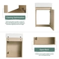 thumbnail image 4 of 16 Inch Small Bathroom Vanity with Single Sink, Modern Floating Bath Vanity Cabinet, Oak, 4 of 10