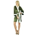 thumbnail image 2 of Bimba Robe Courte en Satin pour Femmes Ceinture en Velours Préparation Robe de Demoiselle d'Honneur Couverture, 2 of 9