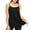 Single Pack - Black, variant on QRIC 2-Pack Women Cami with Built in Bra Cup Summer Casual Flowy Swing Pleated Tank Top with Adjustable Strap, L