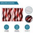 thumbnail image 6 of Red Striped Ombre Placemats Set of 6, Modern Red Moire Geometric Washable Wipeable Table Mats for Dining Tables, Indoor Outdoor Kitchen Place Mats for Holiday Party Table Decor, 6 of 9