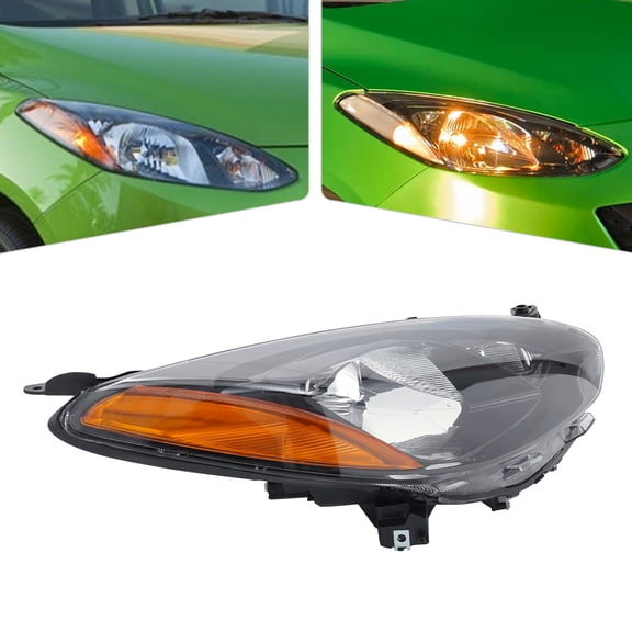Front Headlight Assembly for Mazda 2 2011 2012 2013 2014, Halogen Headlamp Replacement (NOT FOR Limited/Sport Models), Projector Head Lamp Assembly (Right Passenger Side)