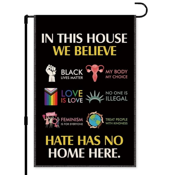 Xiyadun 18 in x 12.5 in In This House We Believe Outdoor Yard Signs