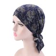 thumbnail image 3 of Turban pour Femmes Imprimé - Foulard en Coton Extensible Bonnet Chimio, 3 of 3