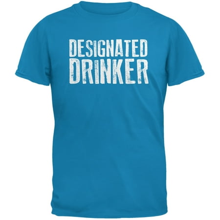 Designated Drinker Sapphire Blue Adult T-Shirt