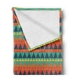 thumbnail image 2 of Geometric Soft Flannel Fleece Throw Blanket, Colorful Depiction of Continuous Triangular Shapes Like Mountain Range Art, Cozy Plush for Indoor and Outdoor Use, 50" x 60", Multicolor, by Ambesonne, 2 of 5
