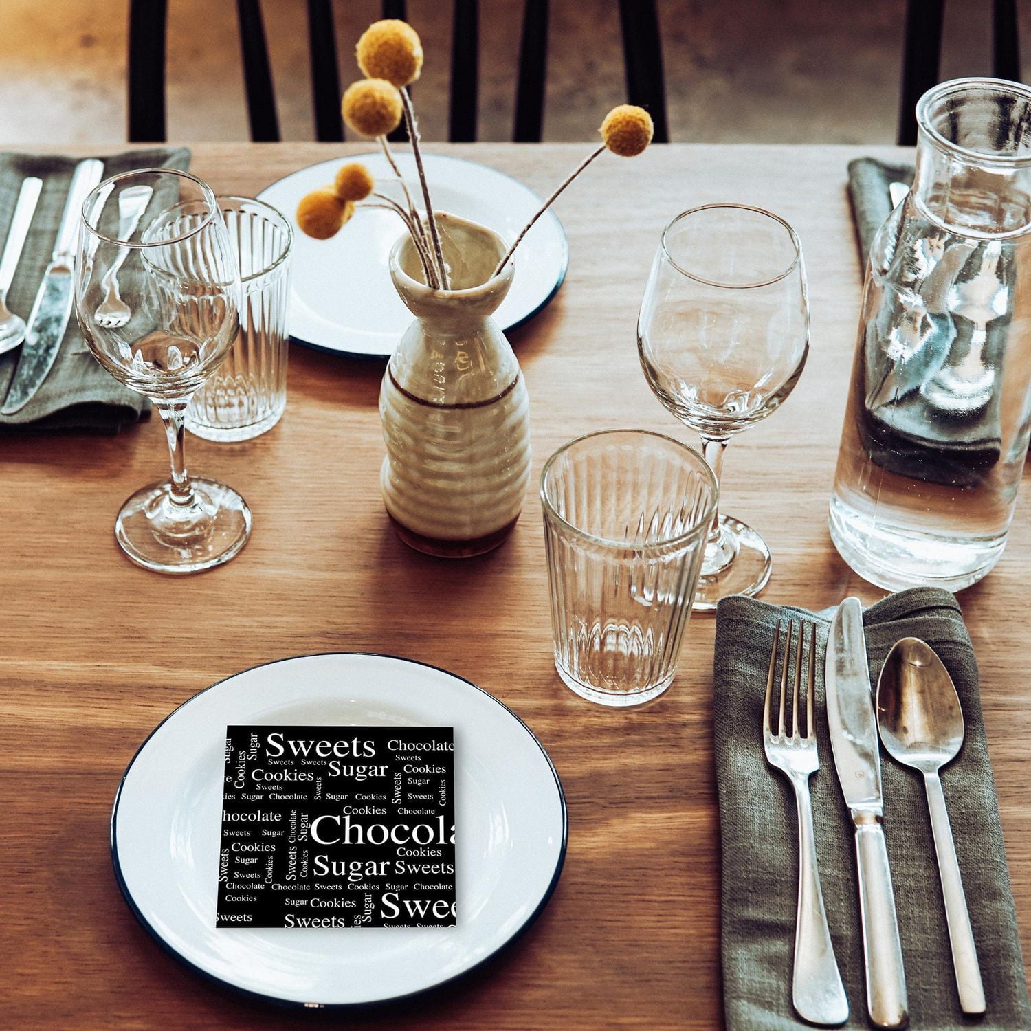 IH Casa Decor 20 Pack Luncheon 3 Ply Sweets De Serviette - Ensemble De 6