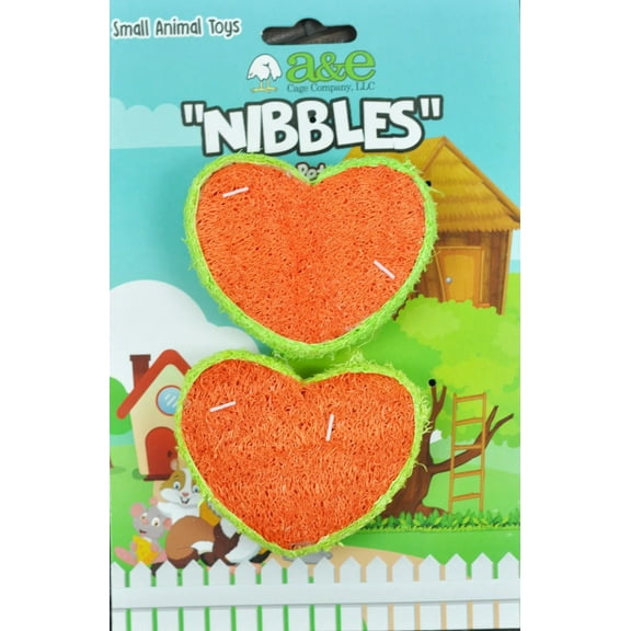 A E Cages Nibbles Small Animal Loofah Chew Toy
