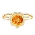 thumbnail image 4 of Rosec Jewels Natural Citrine Solitaire Engagement Ring - Bezel Set Citrine Flower Ring - 1.2 Ct - AAA Quality - with Jewelry Box, 10K Yellow Gold, US 8.00, 4 of 8