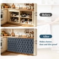 Beige Vine Trellis Cabinet Curtains for Kitchen 35
