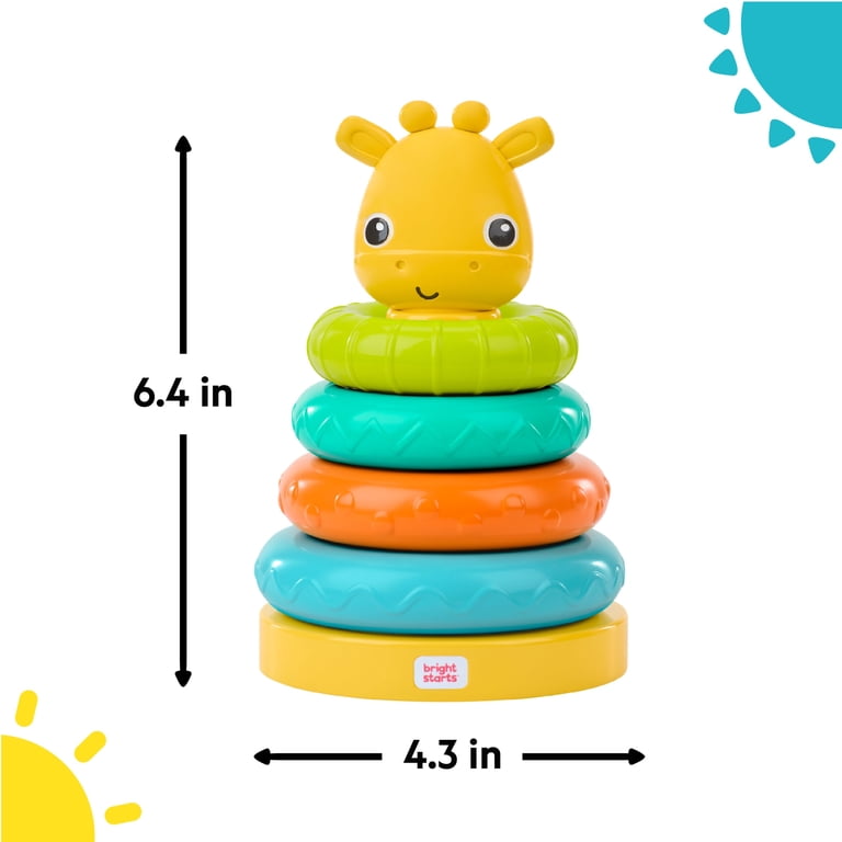 Bright Starts Giraffe Tower Stacking Toy, Multicolor photo 5