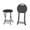 Black, variant on Folding Stool with Handle and Non-Slip Feet, 600 lbs Capacity Portable Folding Bar Stool for Adults, 27.5 Inch High Backless Folding Chair for Kitchen, Home Bar, Gaming and Party