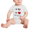 thumbnail image 2 of 50% Albanian + 50% American = 100+% Beautiful Cute Baby Clothing Bodysuits For Boy Girl, 2 of 5