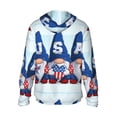 thumbnail image 3 of Uemuo Cute Gnomes in USA Pattern Women's Full Zip UPF 50+ Sun Protection Hoodie Jacket Long Sleeve Sun Shirt Hiking Outdoor Performance with Pockets-X-Large, 3 of 9