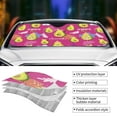thumbnail image 3 of Yiaed Pink Green Avocado Print Car Windshield Sunshade Front Auto Car Front Window Sun Shade Foldable Sun Visor Shield Cover Auto Accessories for Sedan SUV Truck-Small, 3 of 5