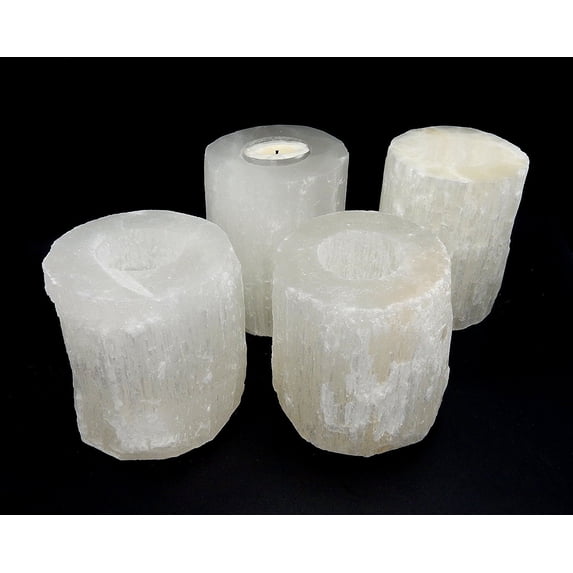 1 (ONE) Selenite Tower Candle Holder - Rock Paradise Exclusive COA