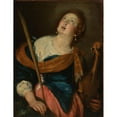 thumbnail image 3 of Bernardo Strozzi 19x24 Black Modern Framed Museum Art Print Titled - Saint Cecilia, 3 of 5