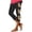 Black, variant on qelini Easter Leggings for Women Plus Size Cropped Pants Elastic Waist Bunny and Egg Print Ankle Pants Capris