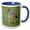 Blue/White, variant on 3drose, Africa, Tanzania. Portrait of a Black-backed Jackal., 15oz Two-tone Black Mug
