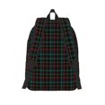thumbnail image 2 of Lsque Buffalo Plaid Dark Green Pattern Canvas Daypack, Durable Backpack, High-quality Versatile Backpack,Vintage Compact Backpack-Small, 2 of 6