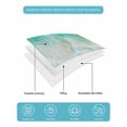 thumbnail image 5 of Teal Coastal Queen Size Down Alternative Comforter, Lightweight Comforter Quilt Bedding Set with Pillow Shams Summer Beach Seaside Ocean Nautical All Seasons Bed Comforter Duvet Insert 90"x96", 5 of 7