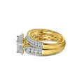 thumbnail image 4 of 14kt Yellow Gold Princess Diamond Bridal Wedding Ring Band Set 1-1/2 Cttw, 4 of 4