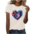 thumbnail image 2 of Independence Day POROPL Womens T Shirts ,Cotton Womens Graphic T Shirts Crewneck Short Sleeve Shirt, 2 of 5
