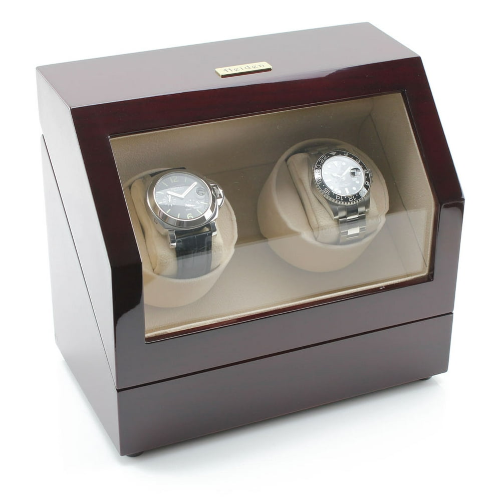 Heiden Watch Winders Battery Powered Dual Watch Winder Cherry