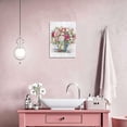 thumbnail image 3 of Vintage Flower Canvas Wall Art Rustic Farmhouse Bedroom Wall Decor Watercolor Blossom Bouquet in Mason Jar Prints Pictures Pink Floral Artwork for Living Room Bathroom Home Decoration 12x16, 3 of 6