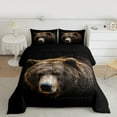 thumbnail image 2 of Homewish Brown Bear Bedding Comforter Set 2pcs for Teens,Jungle Wildlife Twin Comforter Sets Microfiber,Woodland Animal Breathable Bedding Set,Luxury Bedroom Decor,Reversible, 2 of 8