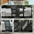 thumbnail image 6 of Topcobe 28" High-Backed Patio Rockers, Spacious Armrests, Sturdy HDPE Chairs for Porch, Perfect for Backyard Relaxation, Set of 2, Black, 6 of 10
