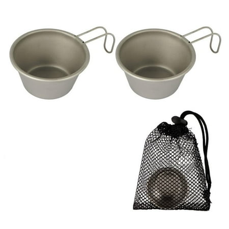 

2Pcs Outdoor Stainless Steel Mini Small Wine Glass Portable Camping Tableware 50ML Small Water Cup