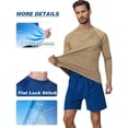 thumbnail image 5 of Feancey Mens Sun Protection Shirts Long Sleeve Quick Dry Fishing T-Shirts Big and Tall Lightweight Workout Shirt for Hiking Camping Khaki M, 5 of 10