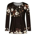 thumbnail image 5 of Yotami Plus Size Top and Blouses for Women Dressy Casual Floral Shirt, Button V-Neck Long Sleeve Ruffled Fall Fashion Tops Sizes S-5XL, 5 of 5