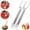 2Pcs, variant on MEUDQU 2-in-1 Stainless Steel Fruit Cutter, 2024 Portable Watermelon Fork Slicer Cutter with Round Handle for Home Kitchen Gadget