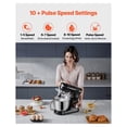 thumbnail image 3 of 5QT Dough Mixer, 10+ Speed Kitchen Mixer, Tilt-Head Food Mixer with Stainless Steel Bowl, Dough Hook, Wire Whip & Beater - Black, 3 of 9