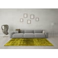 thumbnail image 3 of Ahgly Company Indoor Round Oriental Yellow Industrial Area Rugs, 7' Round, 3 of 4