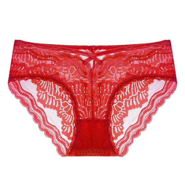 Puntoco Ropa interior para mujer, bragas con encaje de color liso, cintura media baja, alta elasticidad, realce de glúteos, culturismo, forma de T