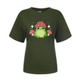 thumbnail image 4 of ZMHEGW T Shirts For Women Graphic Cute Shirt Mushroom Shirt Short Sleeve Print Tops, 4 of 7