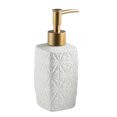 thumbnail image 1 of Qeeadeea Refillable Matt Soap Dispenser, Ceramic Soap Dispenser With Gold Pump, Bathroom Countertop Soap Dispensers-White-pattern, 1 of 7