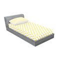 thumbnail image 2 of Yellow Fitted Sheet & Pillow Sham Set, Picnic Like 50s 60s 70s Retro Themed Yellow Spotted White Pattern Print, Decorative Printed 4 Piece Bedding Decor Set, Twin, Yellow and White, by Ambesonne, 2 of 3