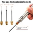 thumbnail image 3 of Cordless Soldering Iron Kit, Portable Soldering Iron with LED Display, 7s Fast Heat-up, 392-842°F Adjustable Temp, 3 C210 Soldering Iron Tips, USB-C Wireless Soldering Pen for Work (Silver), 3 of 4