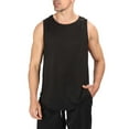 thumbnail image 2 of Rigardu Men'S Fashion Spring And Summer Casual Sleeveless Round Neck Threaded Sports Undershirt Men'S Pullover Bottoming Shirt Black + M, 2 of 7