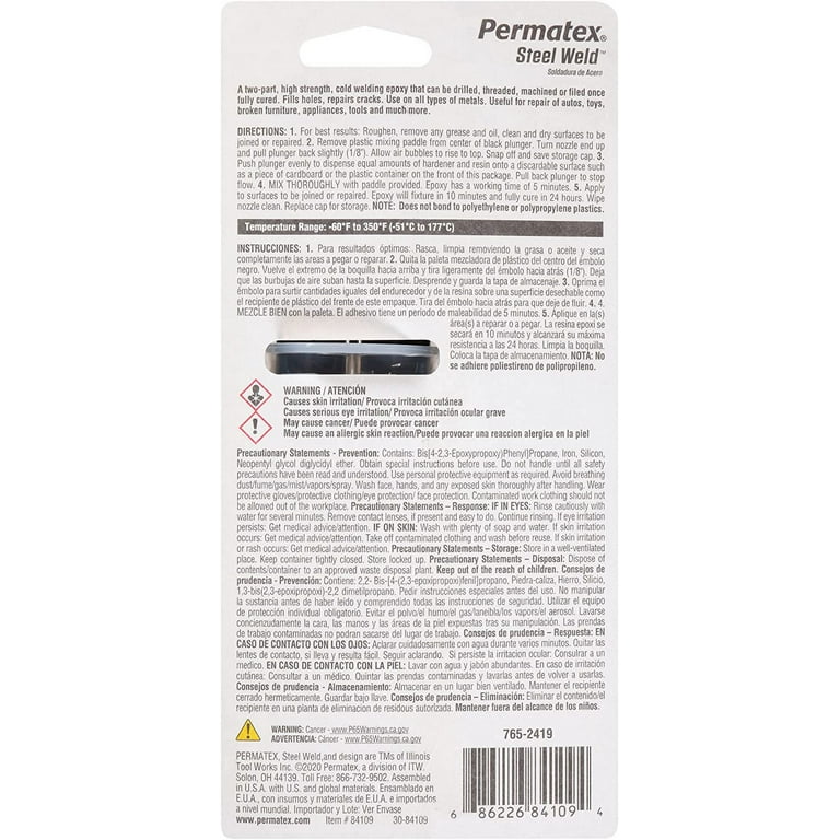 Buy PERMATEX Cold Weld Bonding Compound Epoxy Black, 1 Oz.