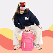 J World Womens Carment 16 Laptop Backpack, Pink